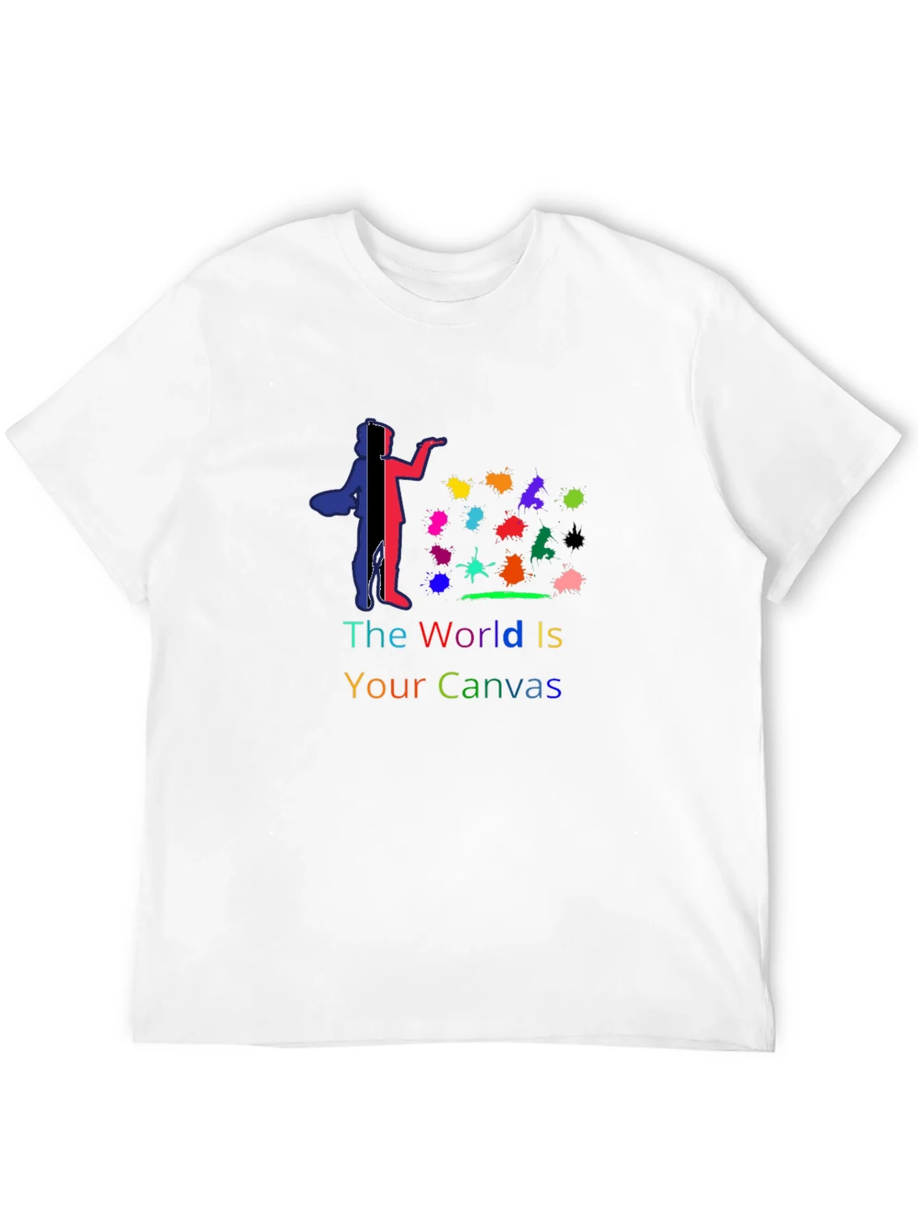 Artistic World Is Your Canvas Black T-Shirt