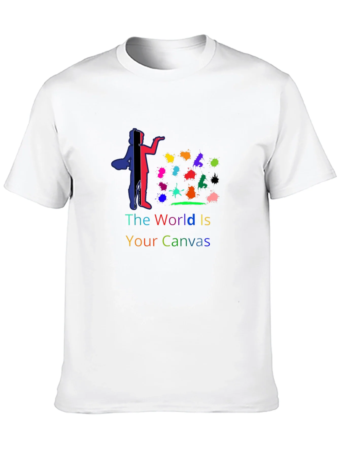 Artistic World Is Your Canvas Black T-Shirt