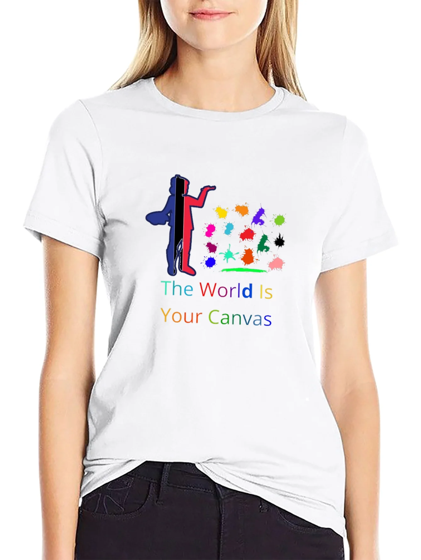 Artistic World Is Your Canvas Black T-Shirt