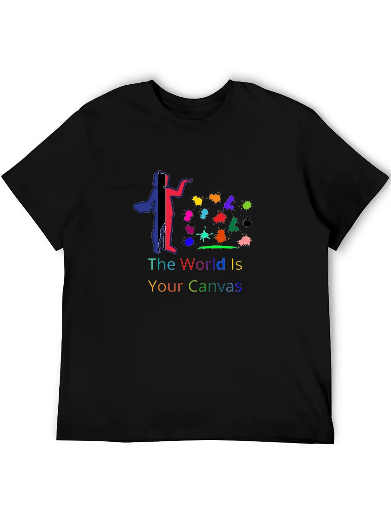 Artistic World Is Your Canvas Black T-Shirt