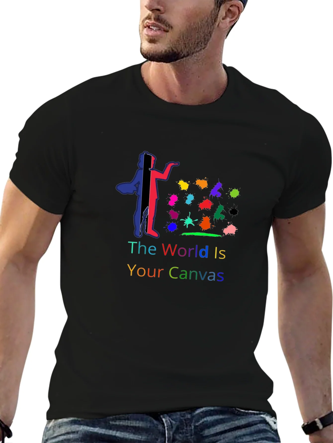 Artistic World Is Your Canvas Black T-Shirt