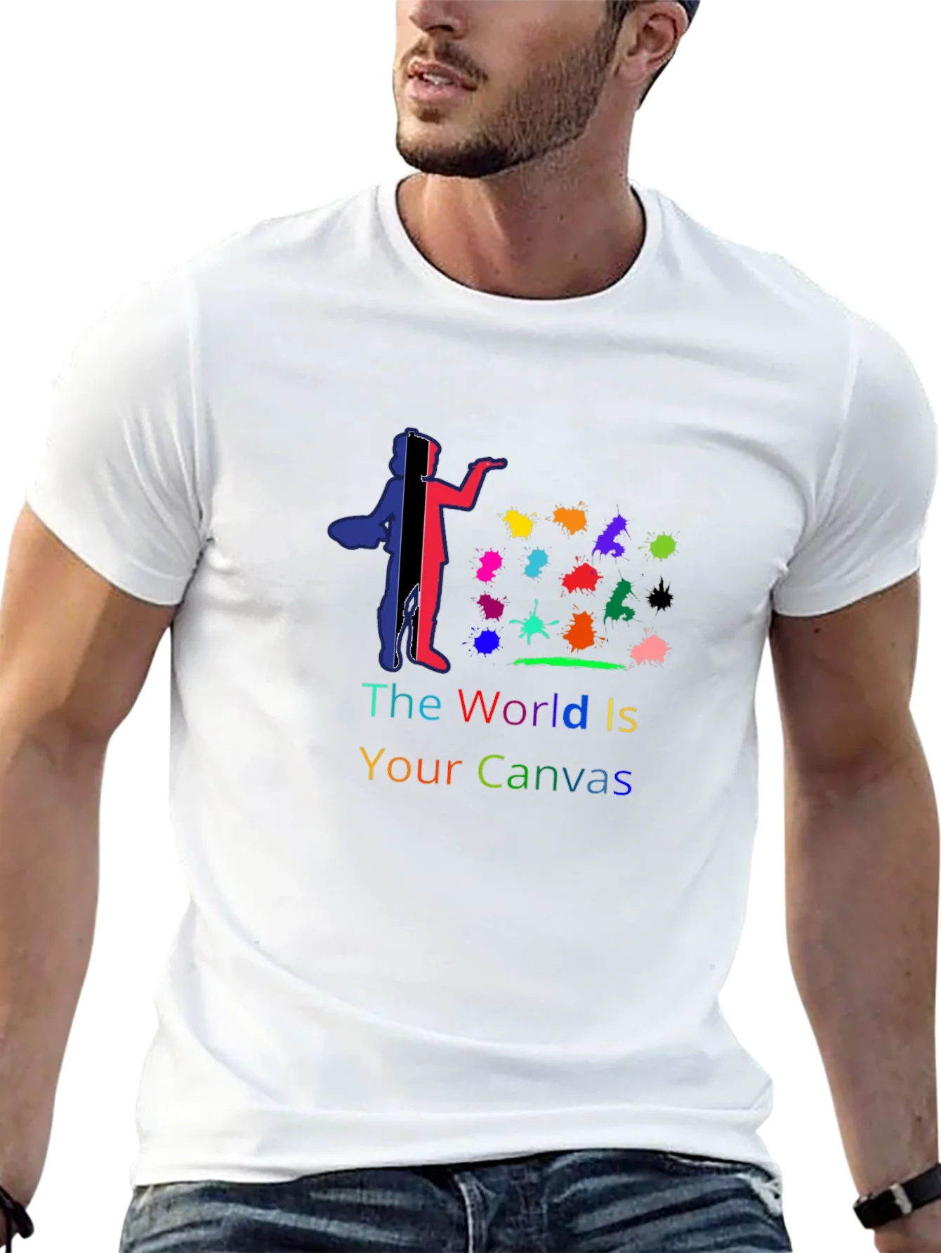 Artistic World Is Your Canvas Black T-Shirt