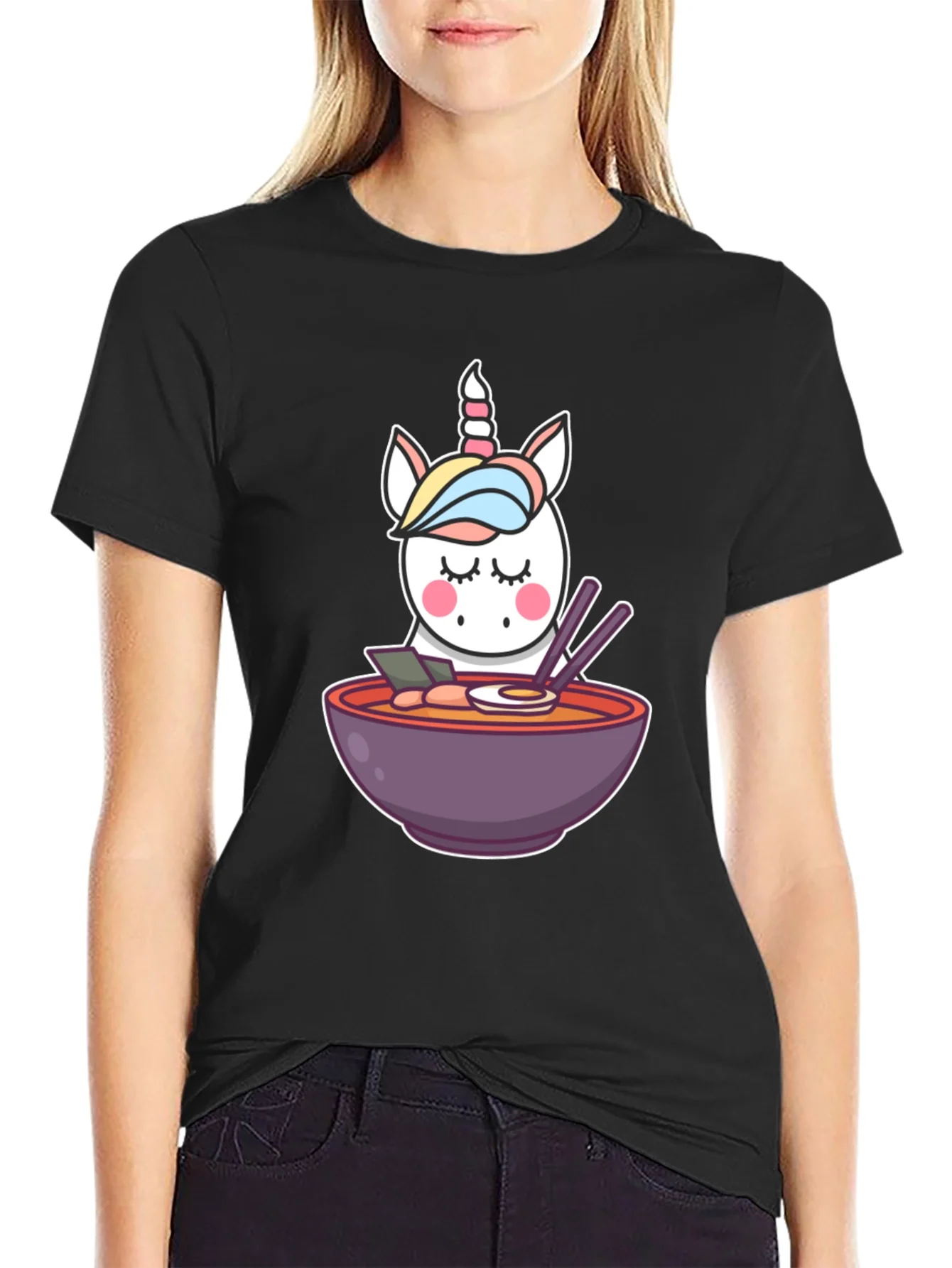 Unicorn Ramen Black T-Shirt
