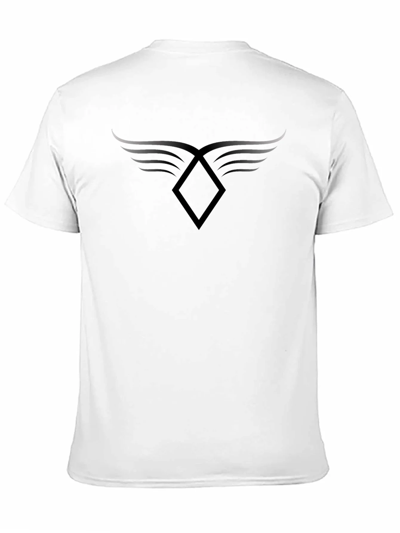 Winged Diamond Black T-Shirt - Modern Graphic Tee