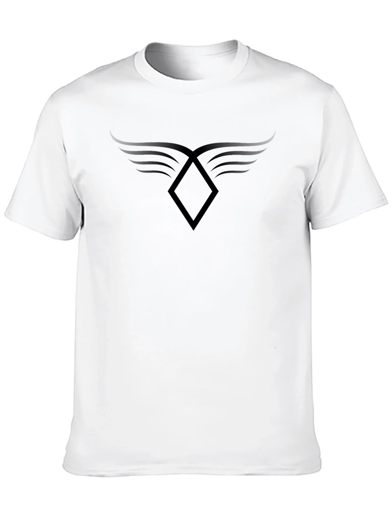 Winged Diamond Black T-Shirt - Modern Graphic Tee