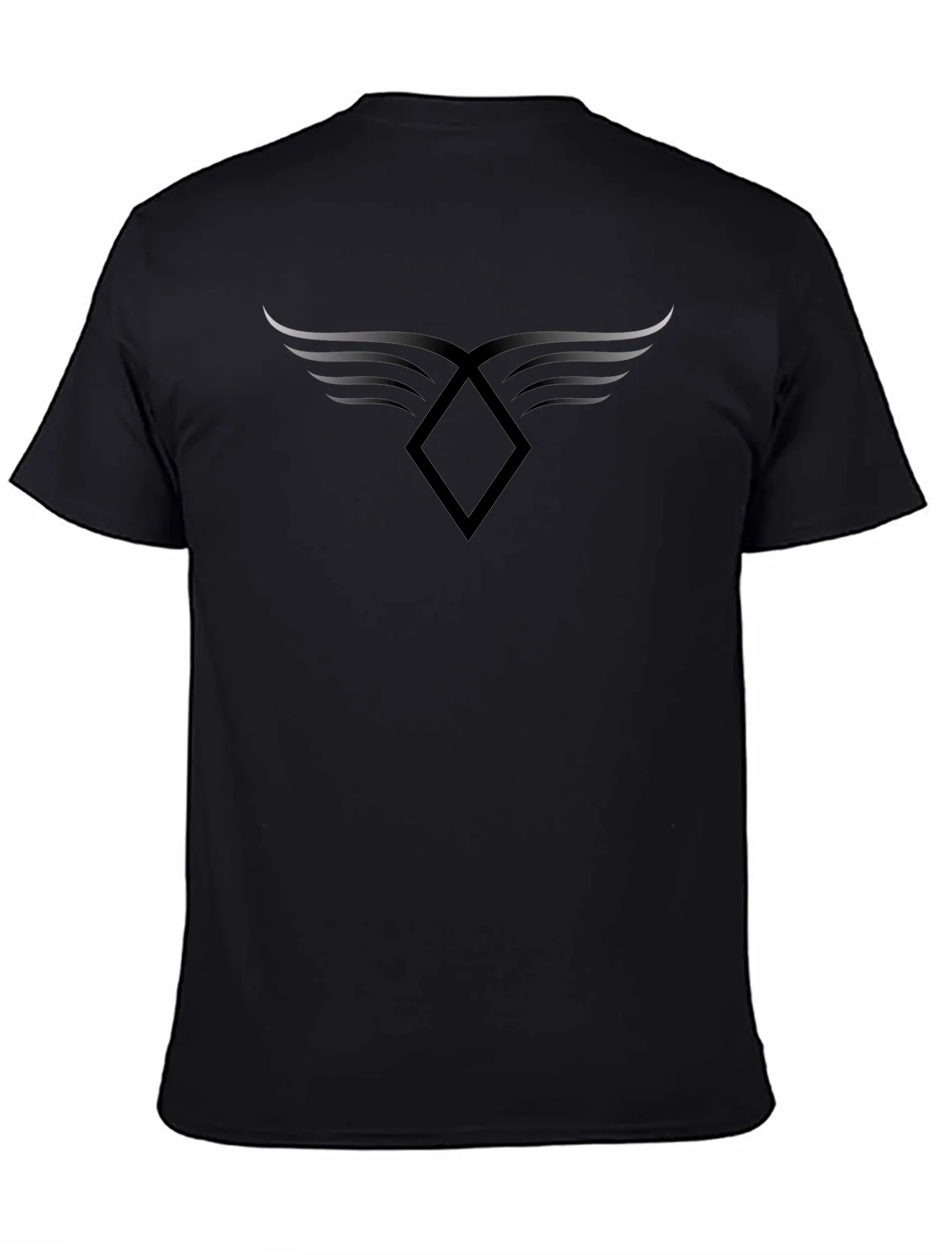 Winged Diamond Black T-Shirt - Modern Graphic Tee