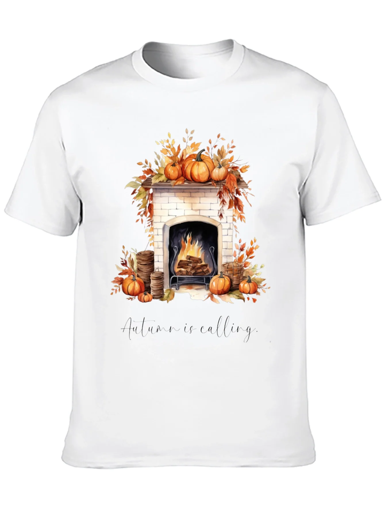 Autumn Calling Black Graphic Tee