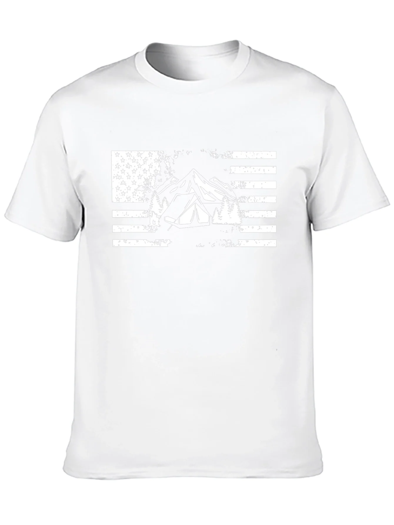 American Flag Camping T-Shirt