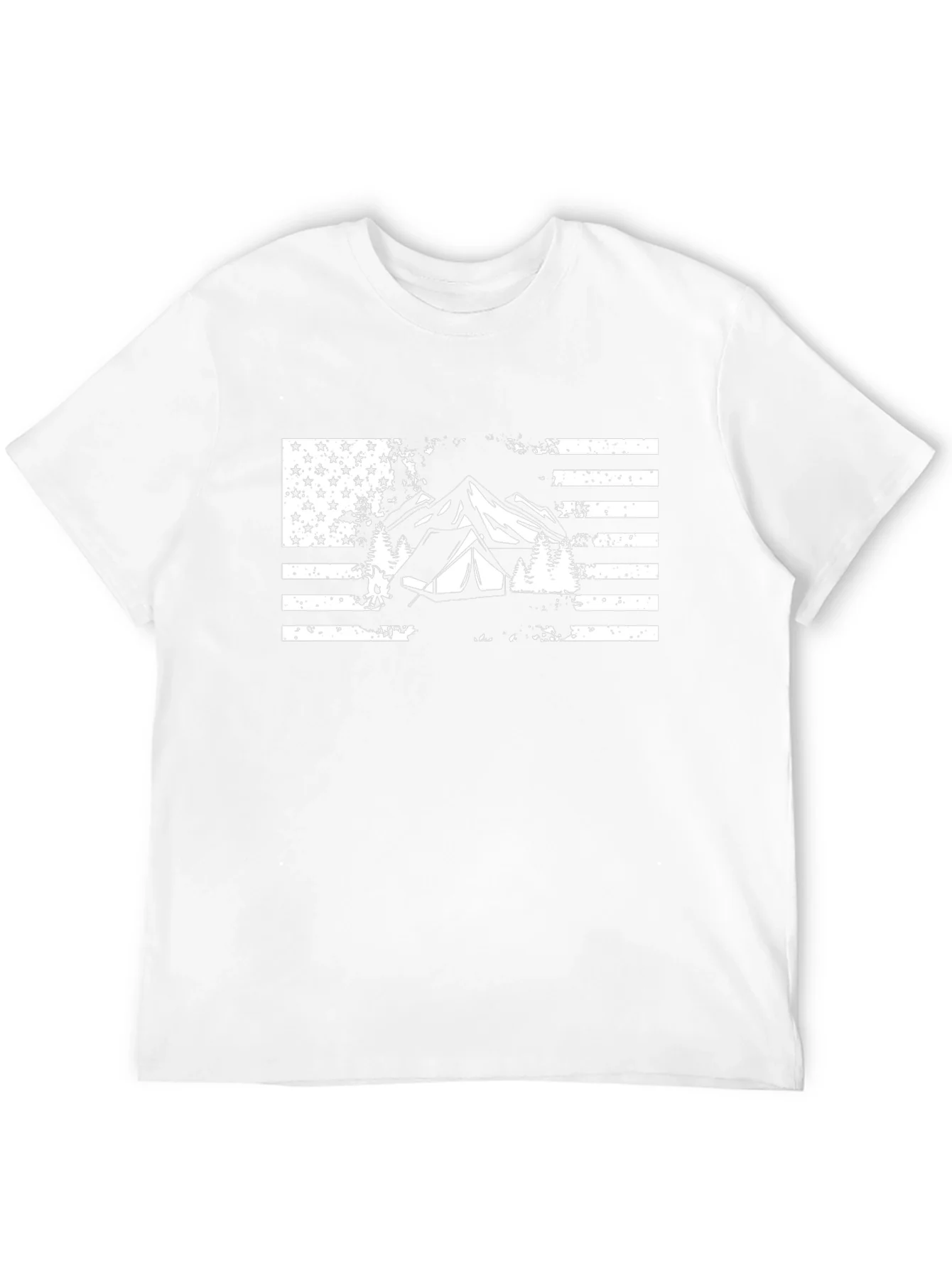 American Flag Camping T-Shirt