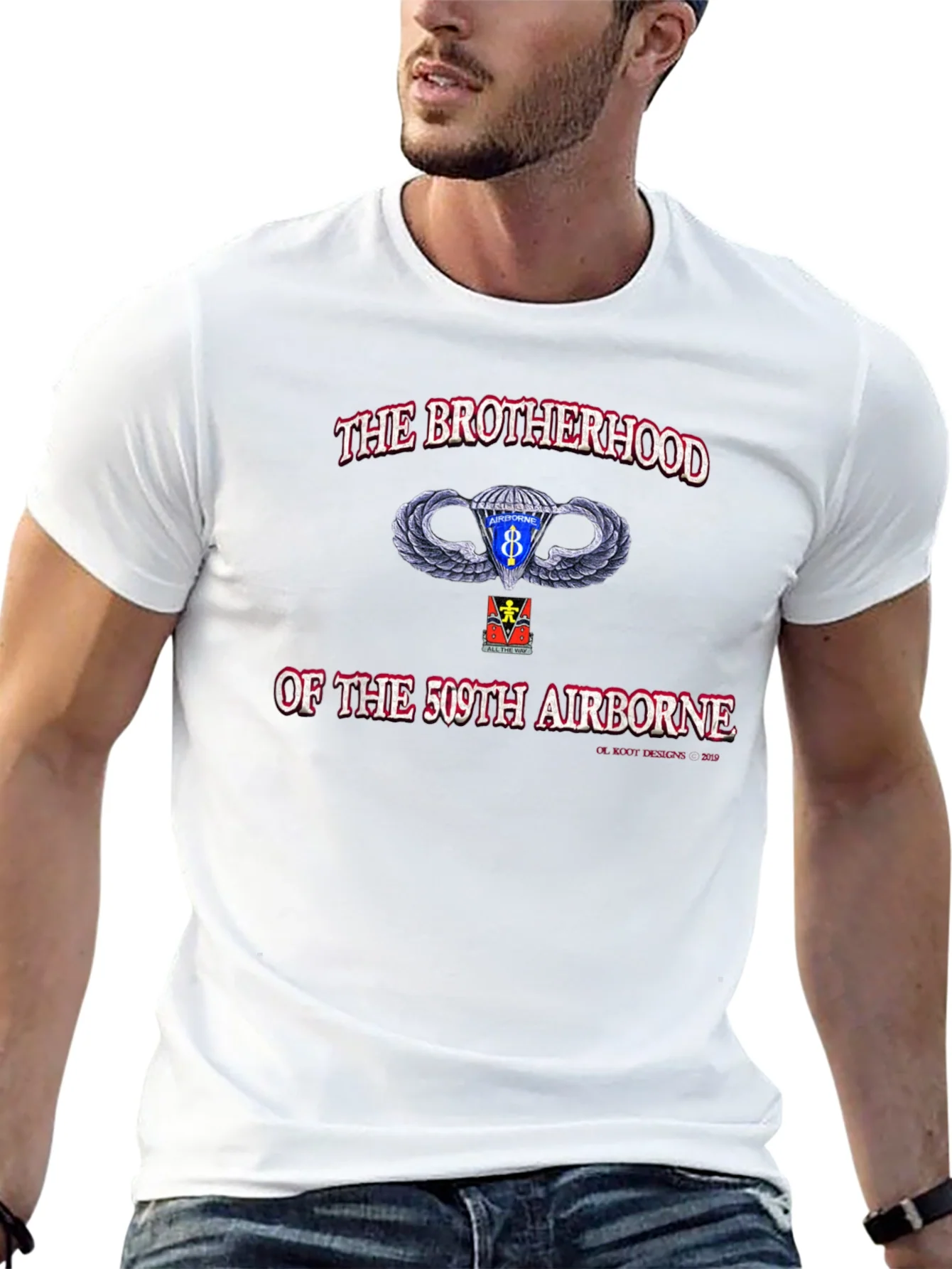 509th Airborne Brotherhood Black T-Shirt
