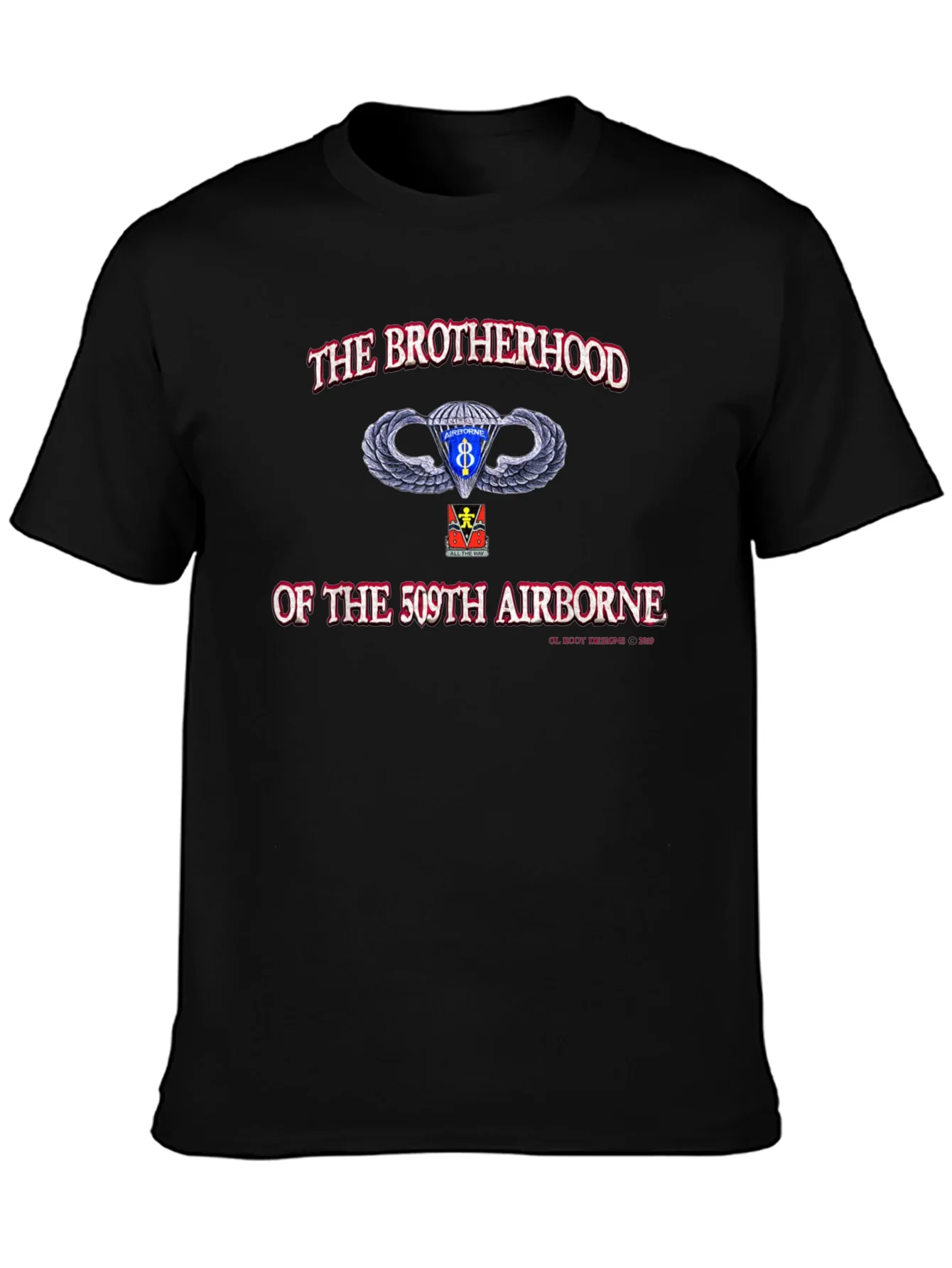 509th Airborne Brotherhood Black T-Shirt