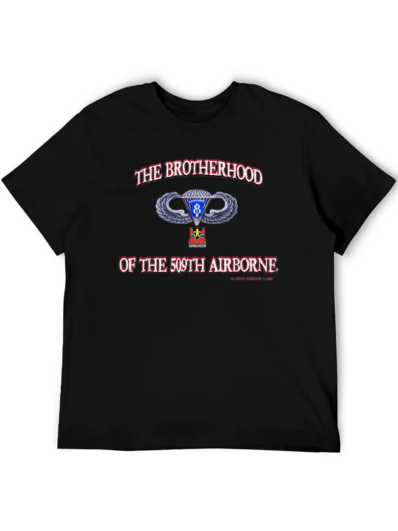 509th Airborne Brotherhood Black T-Shirt