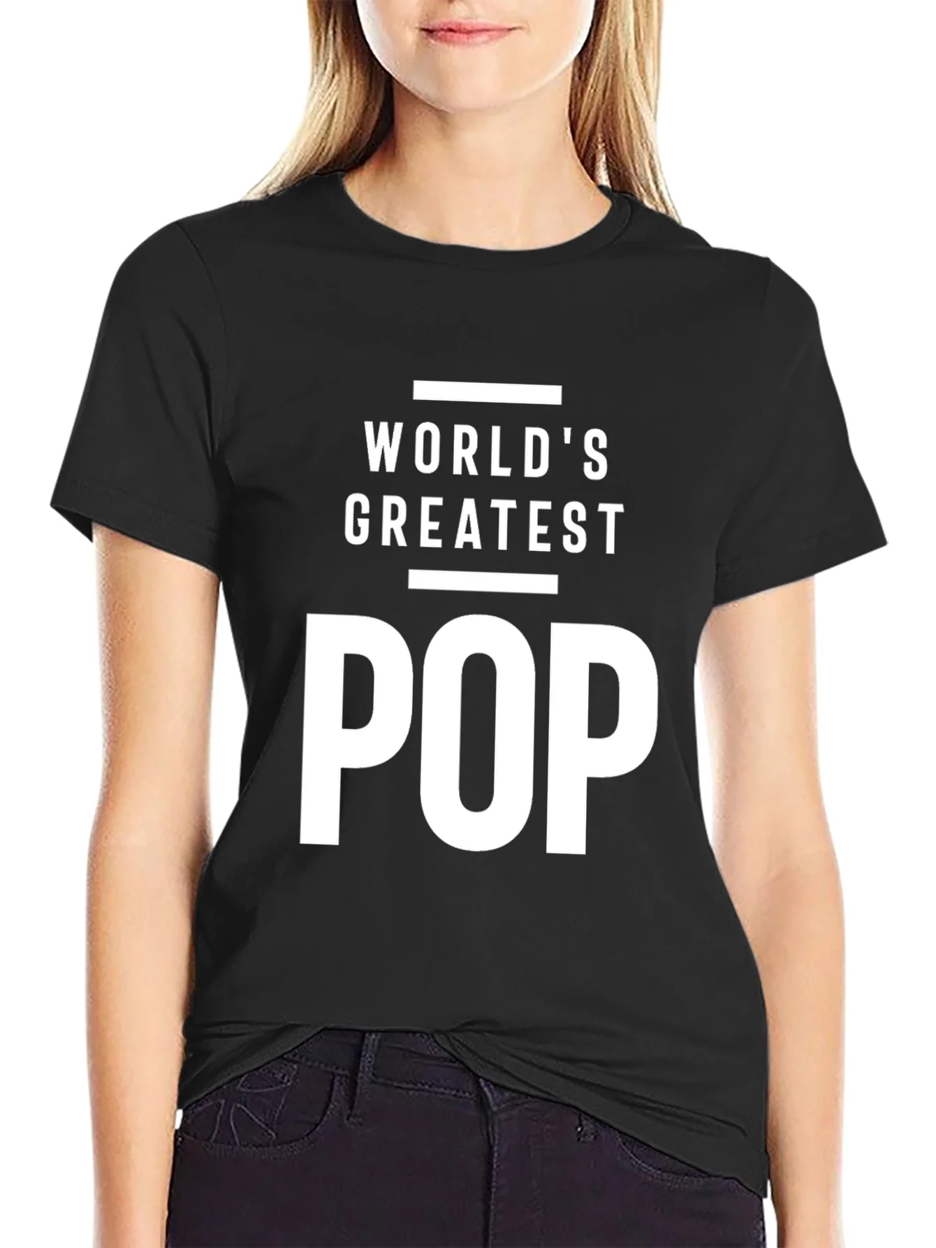 Worlds Greatest POP T-Shirt - Black Cotton Blend