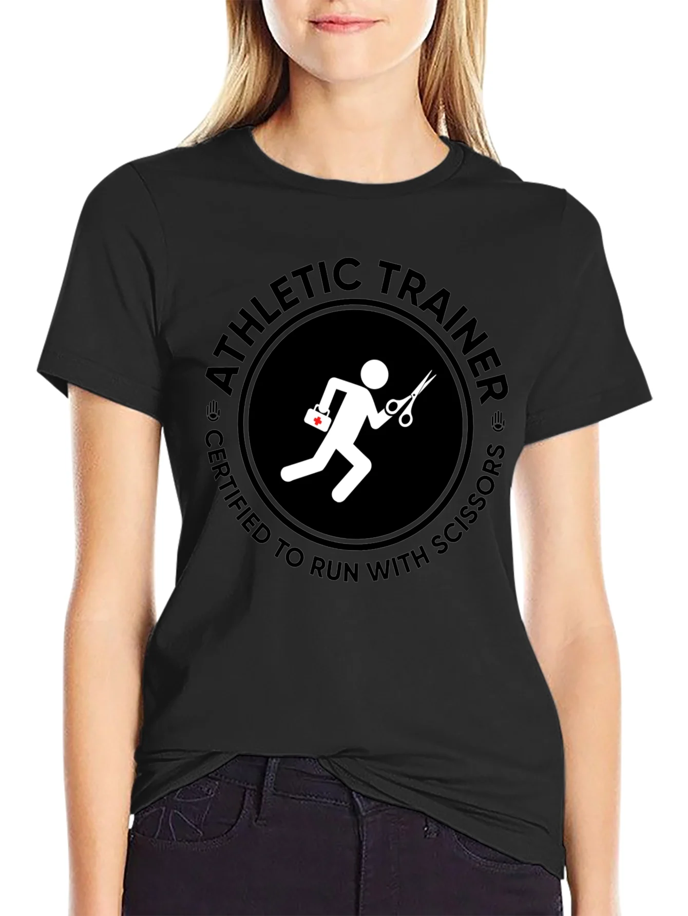 Athletic Trainer Certified to Run with Scissors T-Shirt