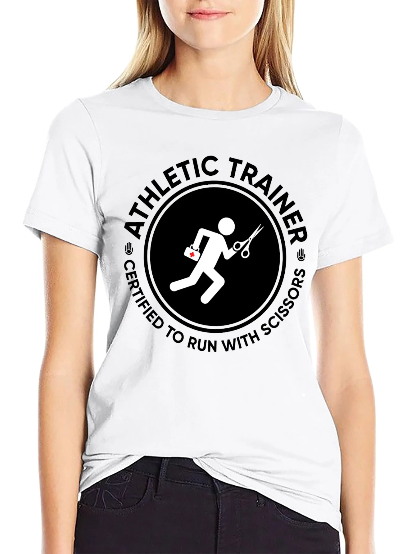 Athletic Trainer Certified to Run with Scissors T-Shirt