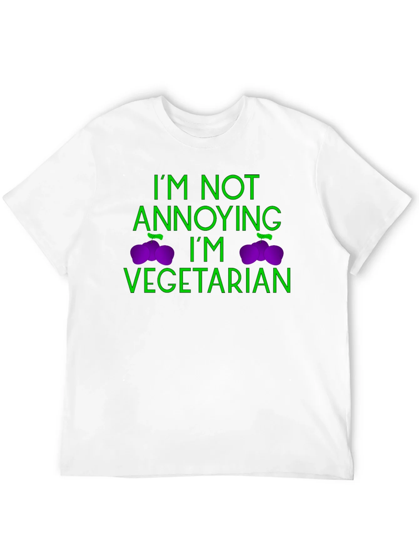 Vegetarian Statement Graphic Tee - Black