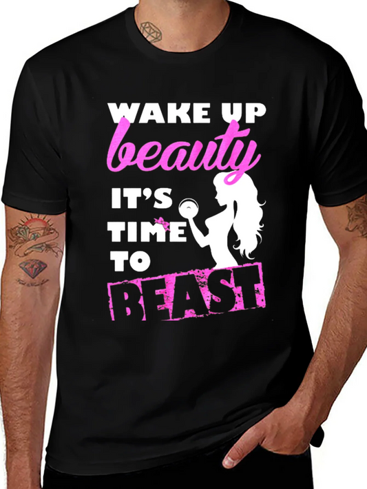 Wake Up Beauty Beast Mode Graphic T-Shirt