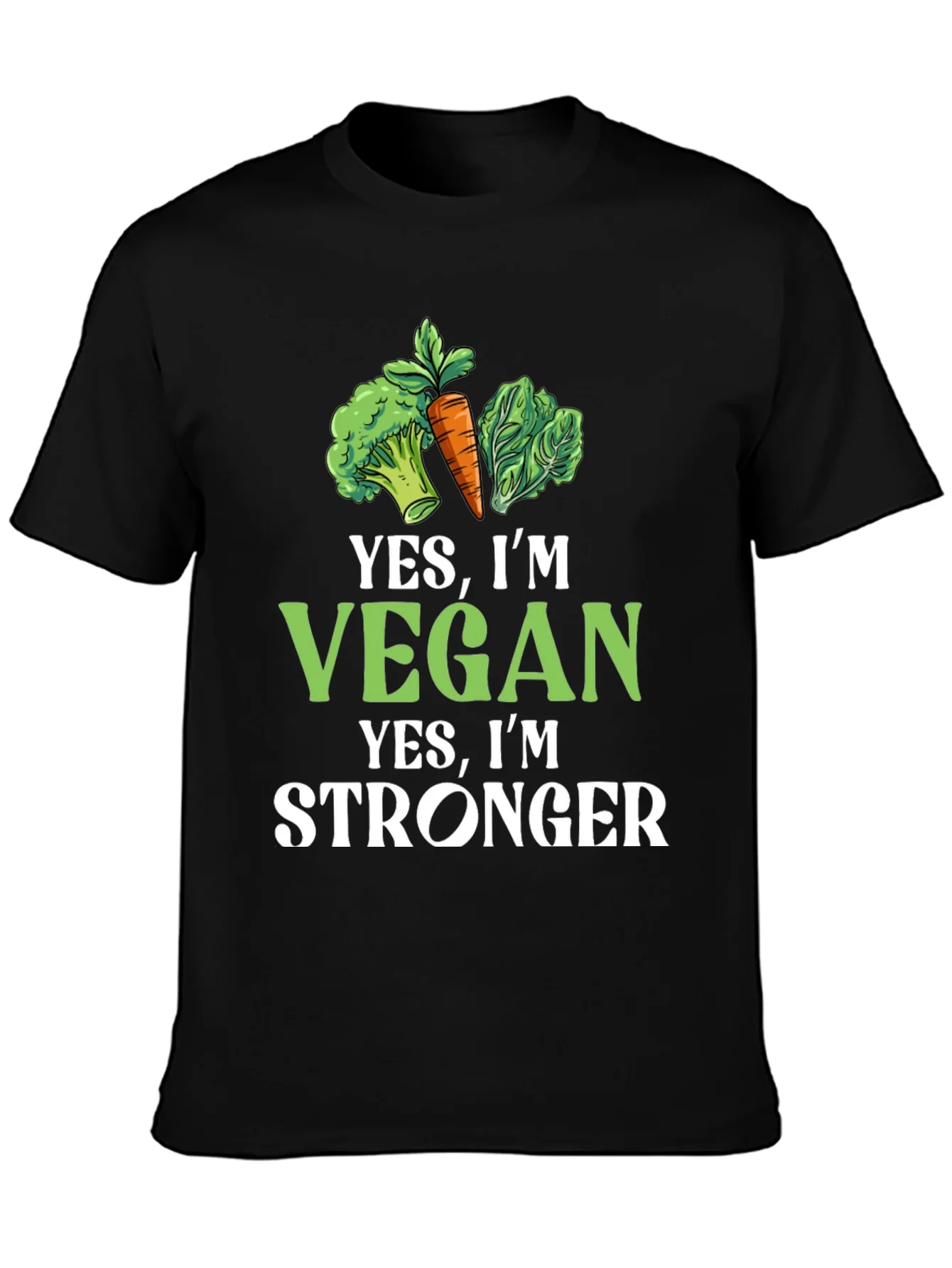 Vegan Stronger Graphic Tee - Plant-Based Power!
