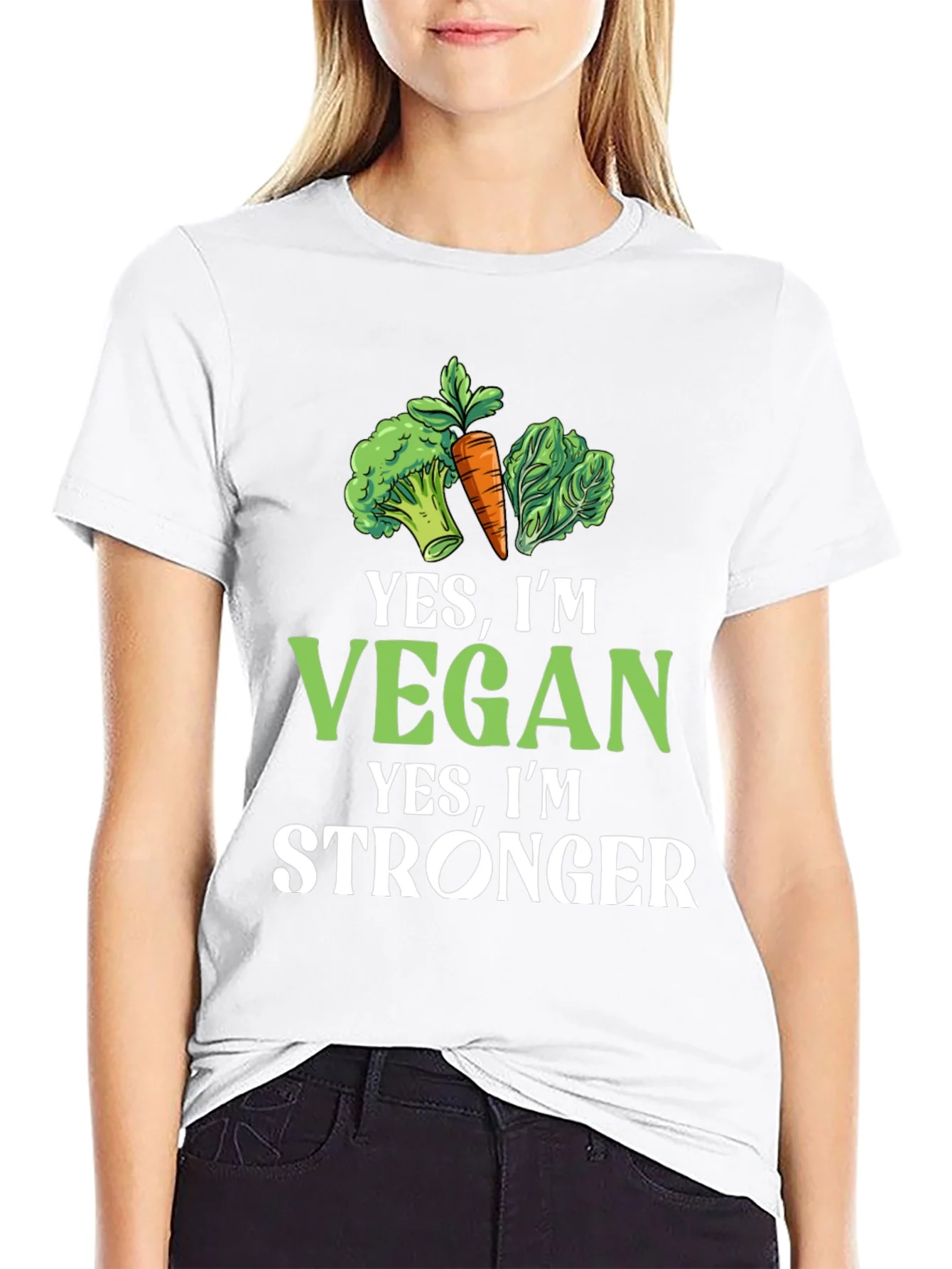 Vegan Stronger Graphic Tee - Plant-Based Power!