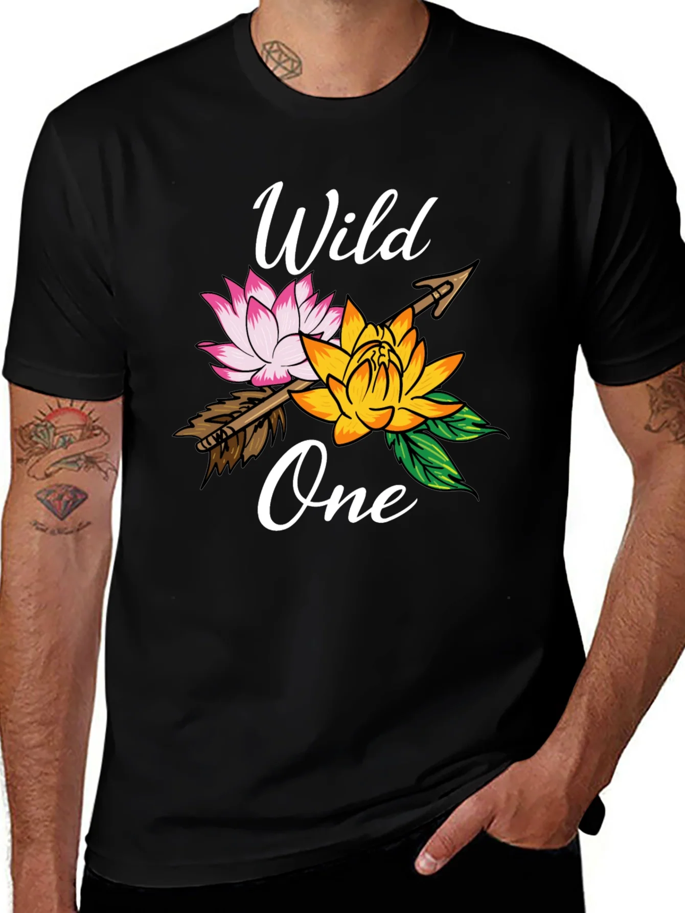 Wild One Floral Arrow Graphic T-Shirt