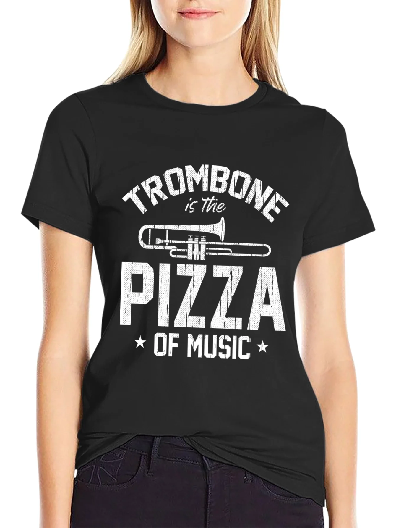 Trombone is the Pizza of Music - Funny T-Shirt