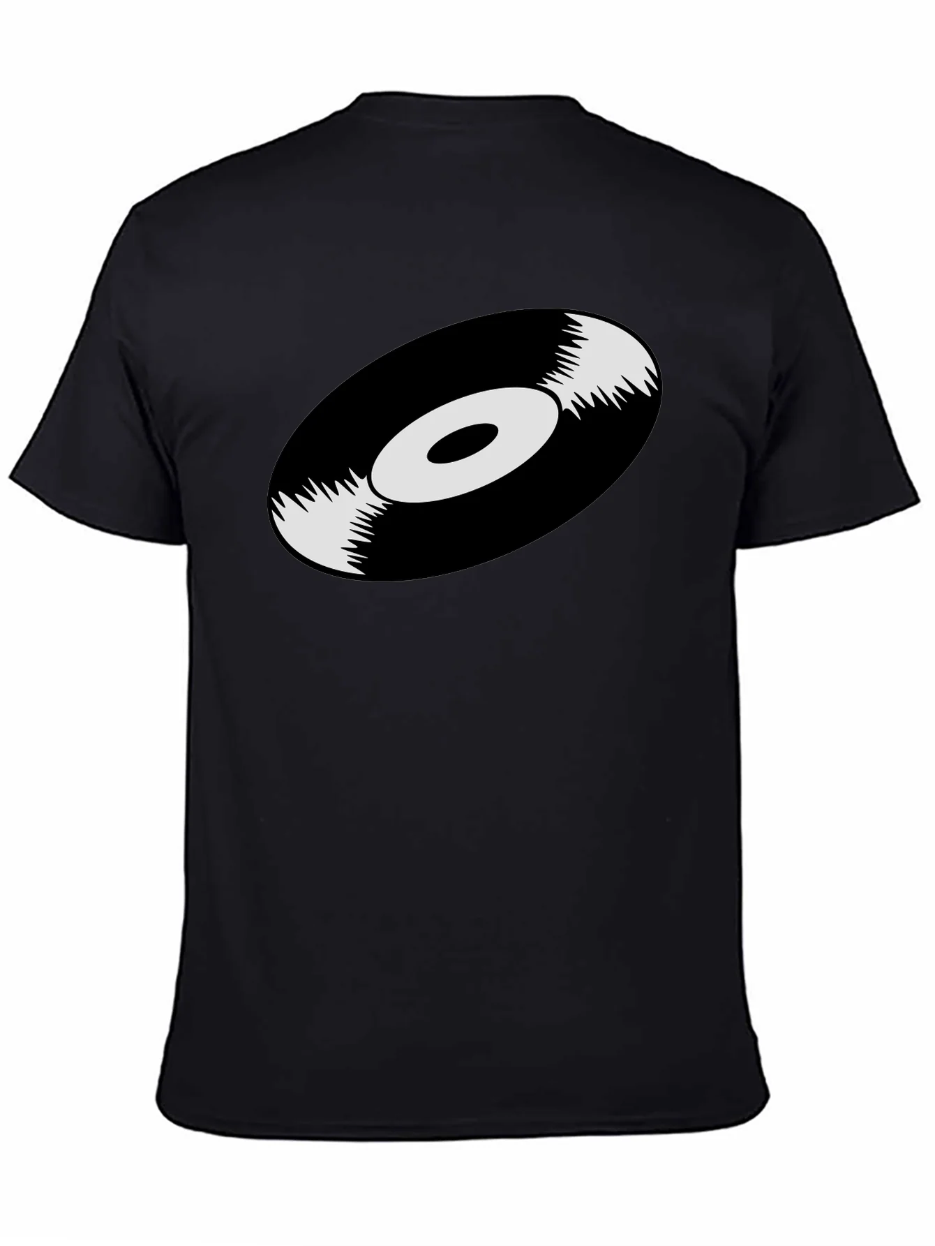 Vinyl Record Graphic T-Shirt - Black