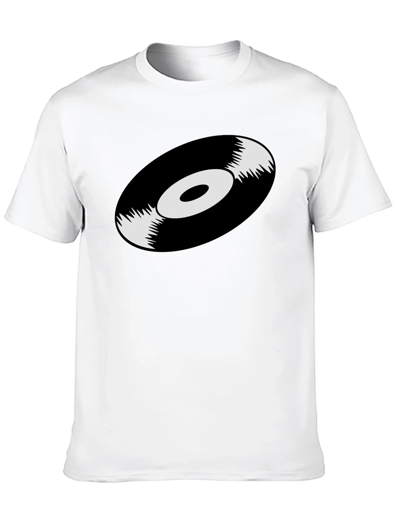 Vinyl Record Graphic T-Shirt - Black