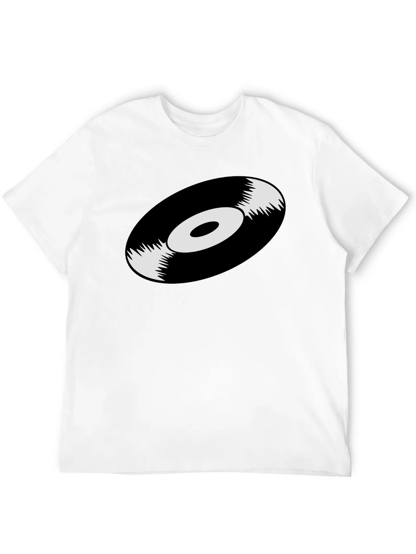 Vinyl Record Graphic T-Shirt - Black