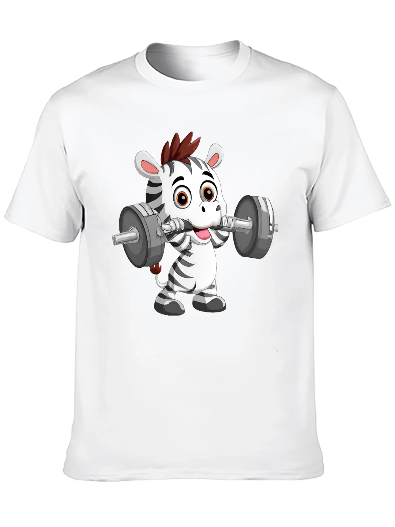Zebra Lifting Weights T-Shirt - Black