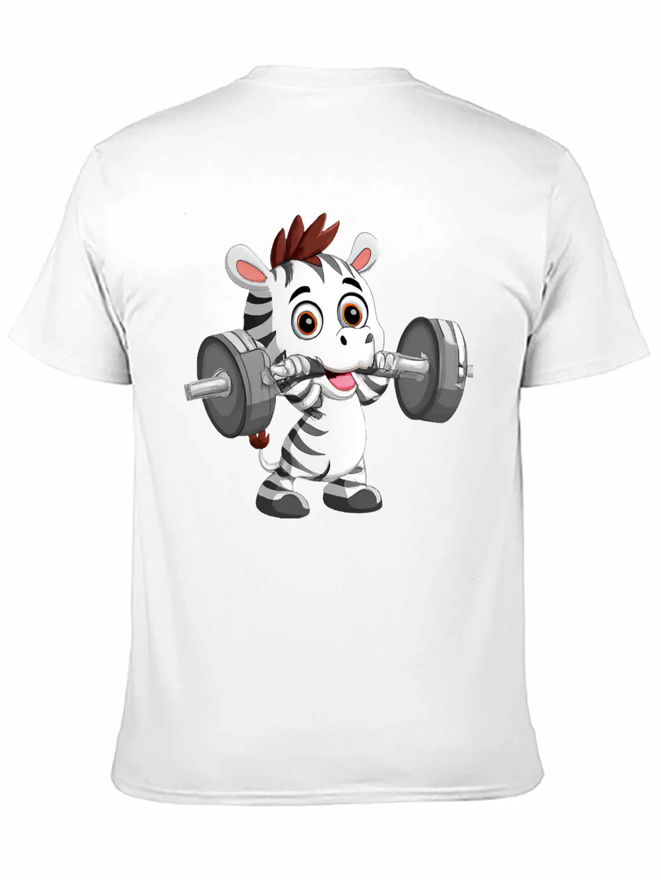 Zebra Lifting Weights T-Shirt - Black