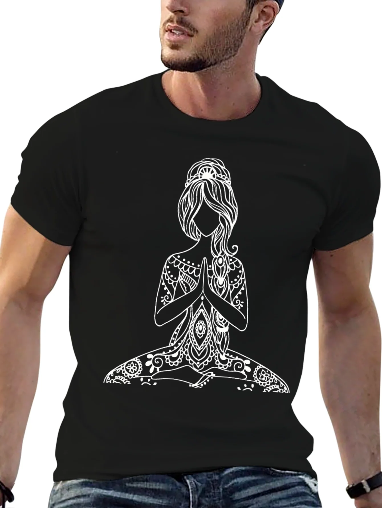 Yoga Girl Graphic Tee - Black