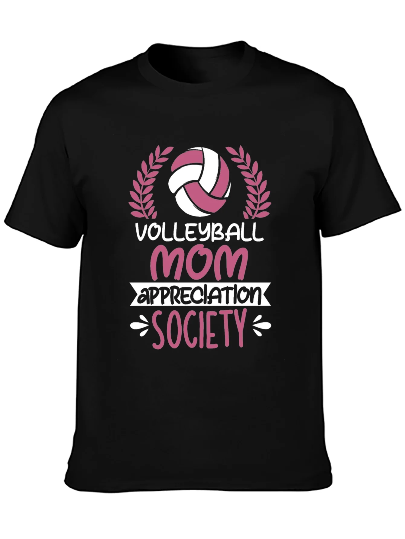 Volleyball Mom Appreciation Society Black T-Shirt