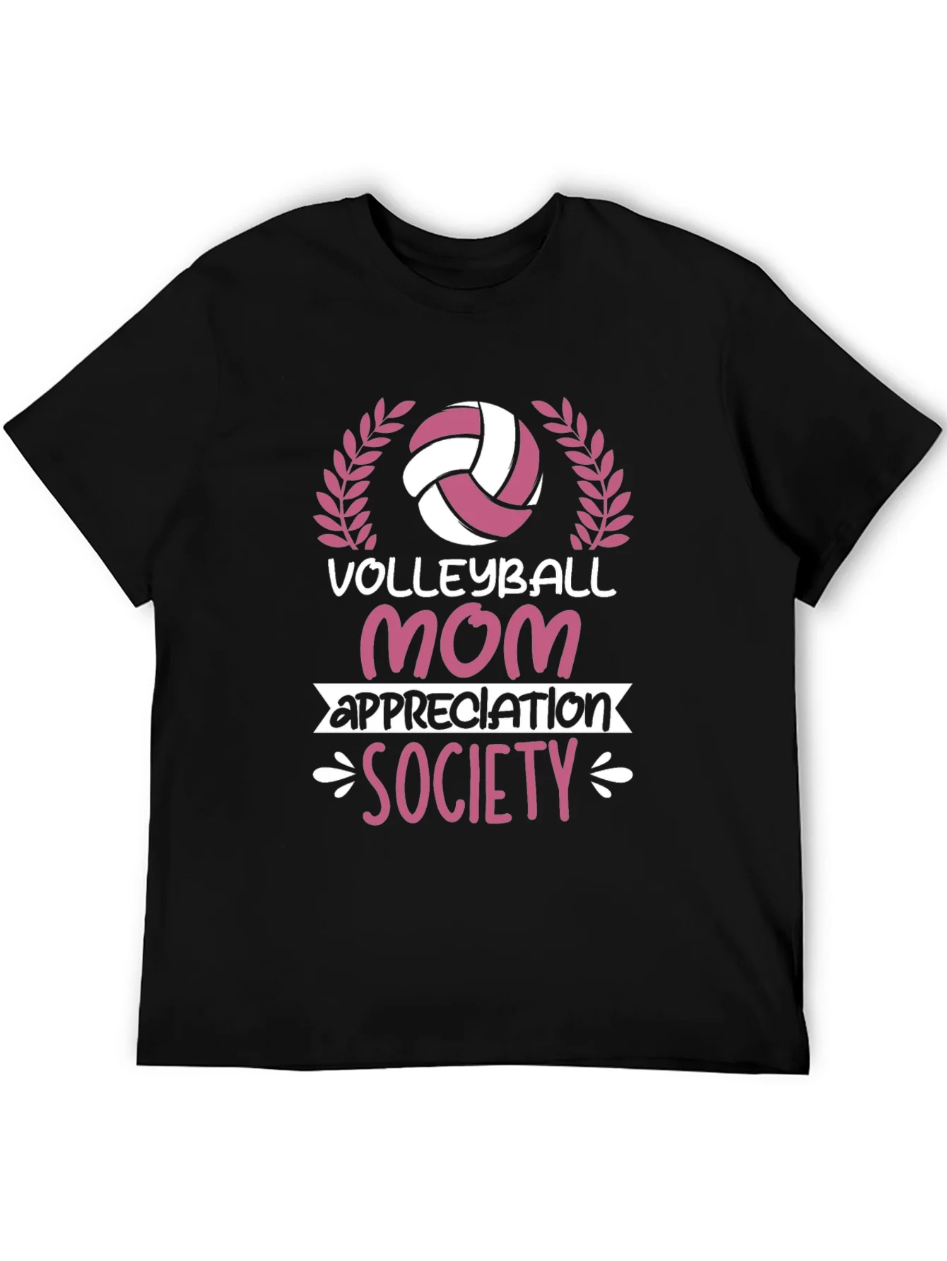 Volleyball Mom Appreciation Society Black T-Shirt