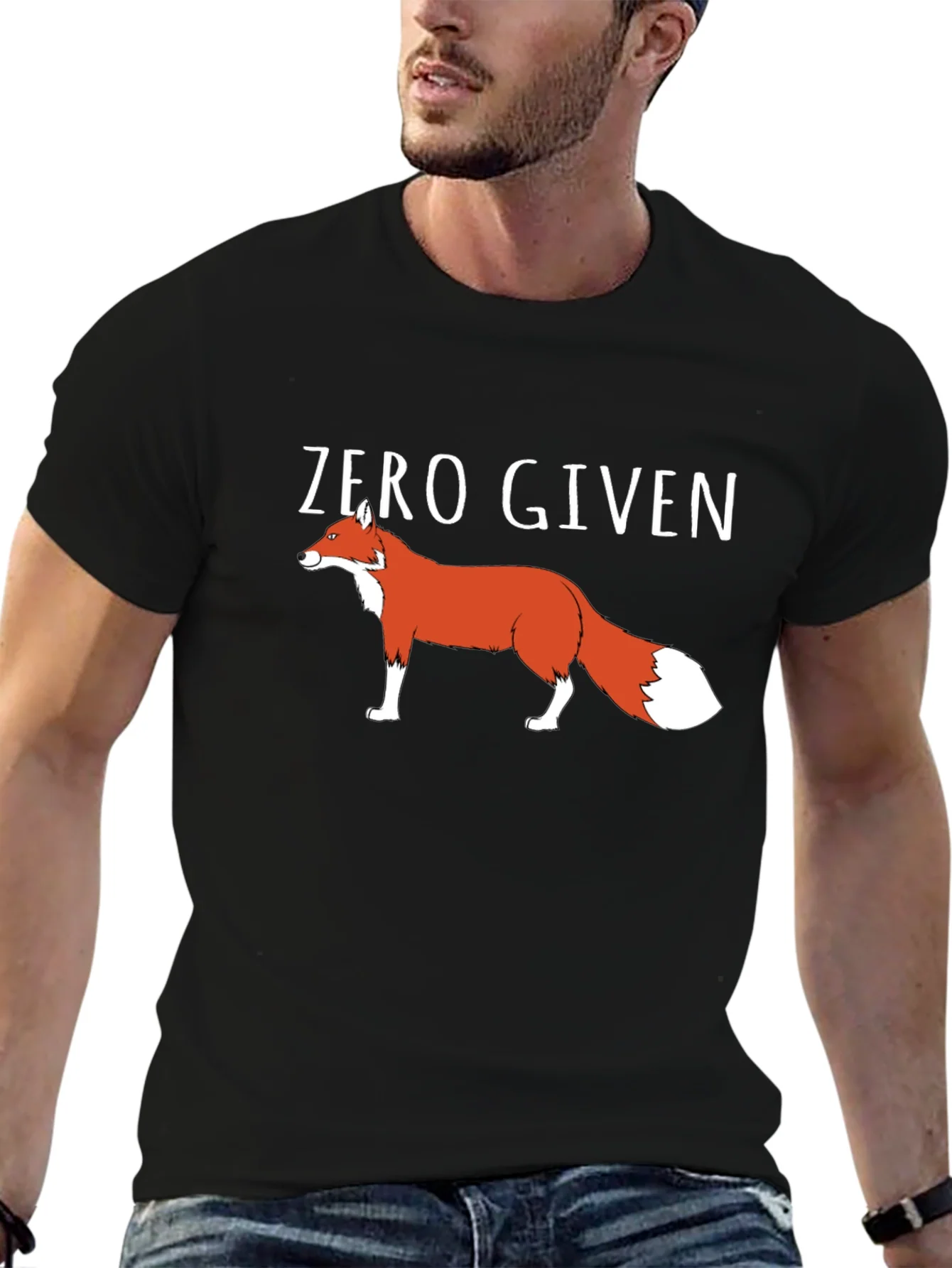 Zero Given Fox Graphic Tee - Mens Black T-Shirt