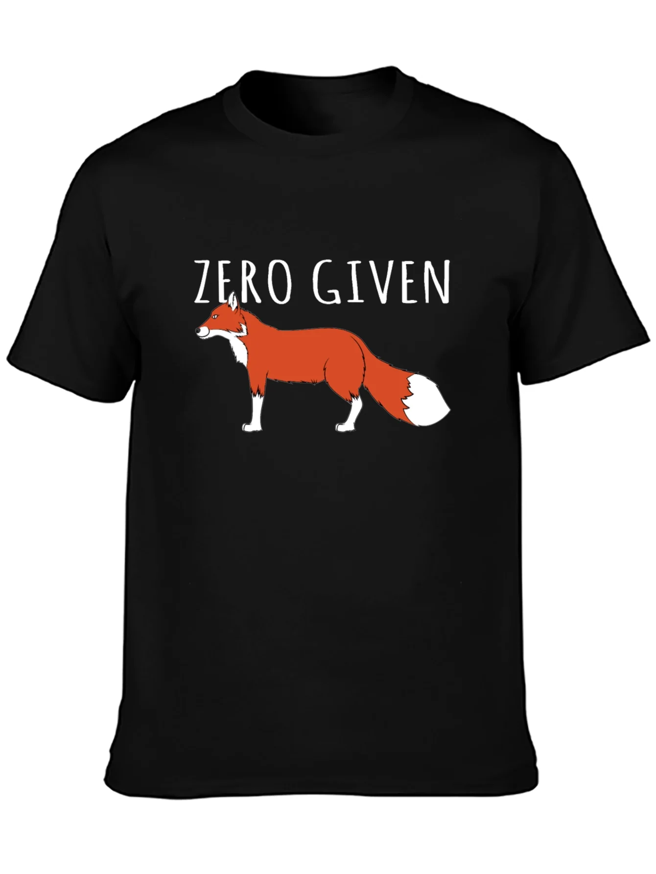 Zero Given Fox Graphic Tee - Mens Black T-Shirt