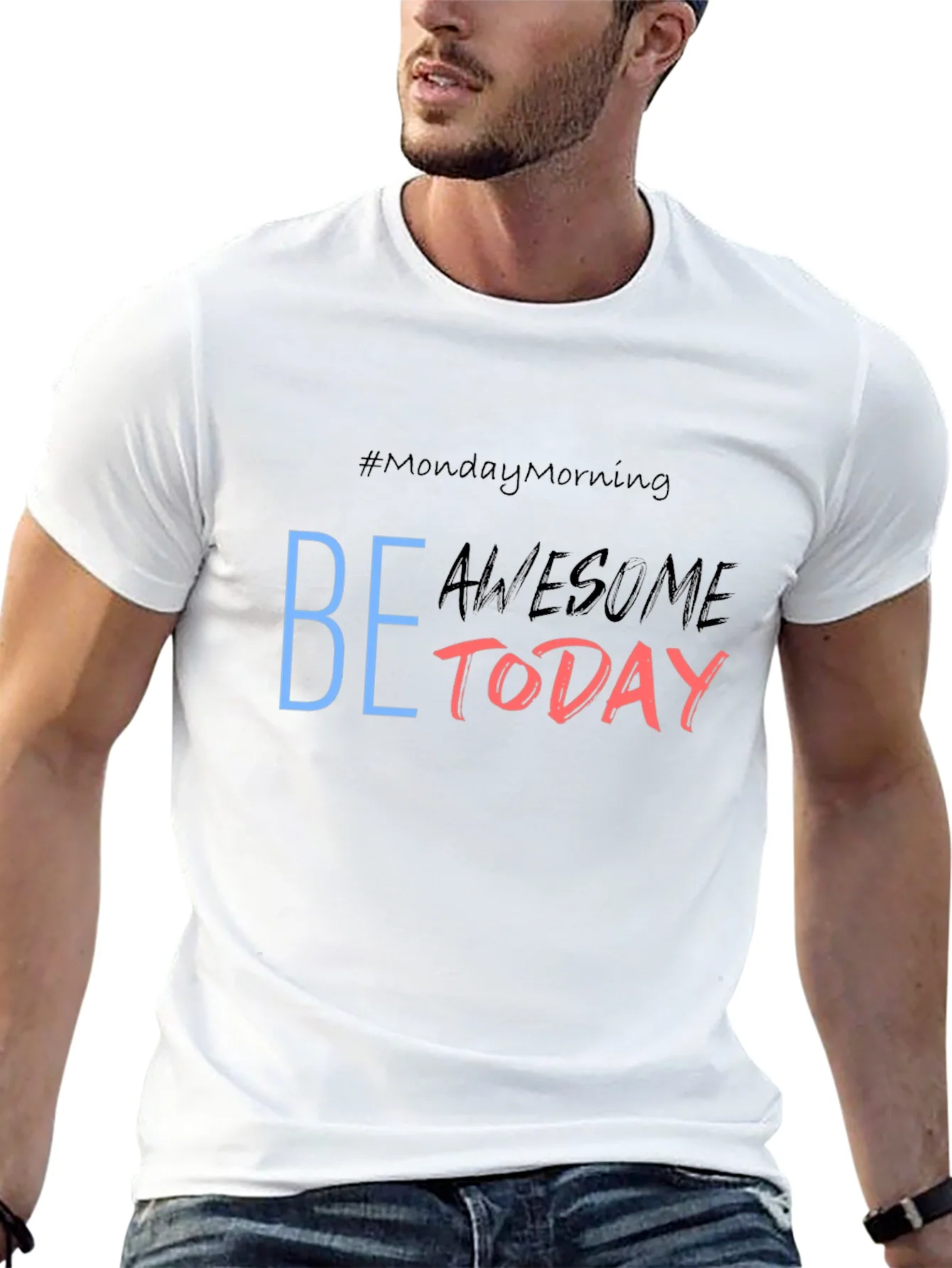 Be Awesome Today Graphic Tee - Black Casual T-Shirt
