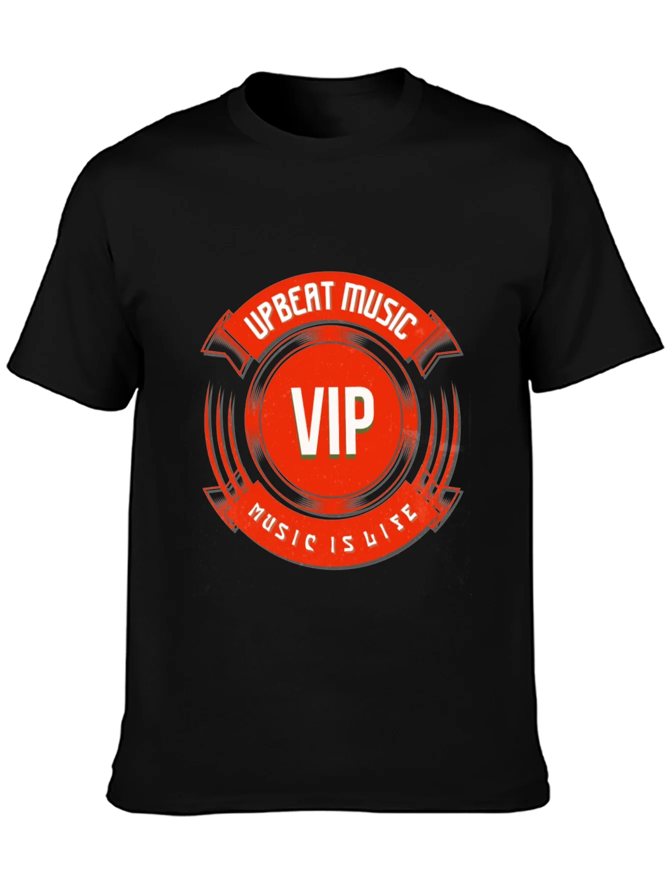 Upbeat Music VIP Black Graphic Tee