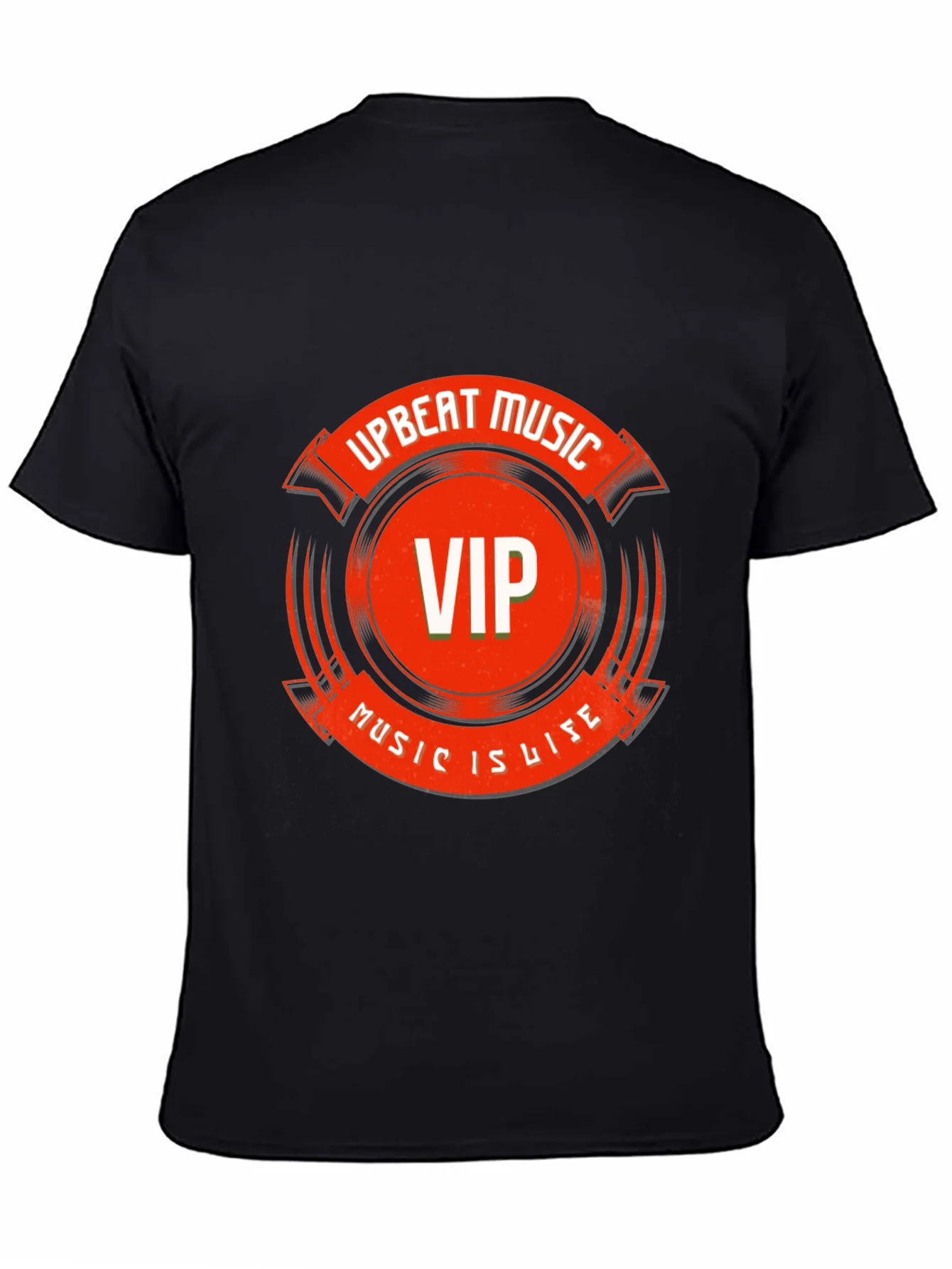 Upbeat Music VIP Black Graphic Tee