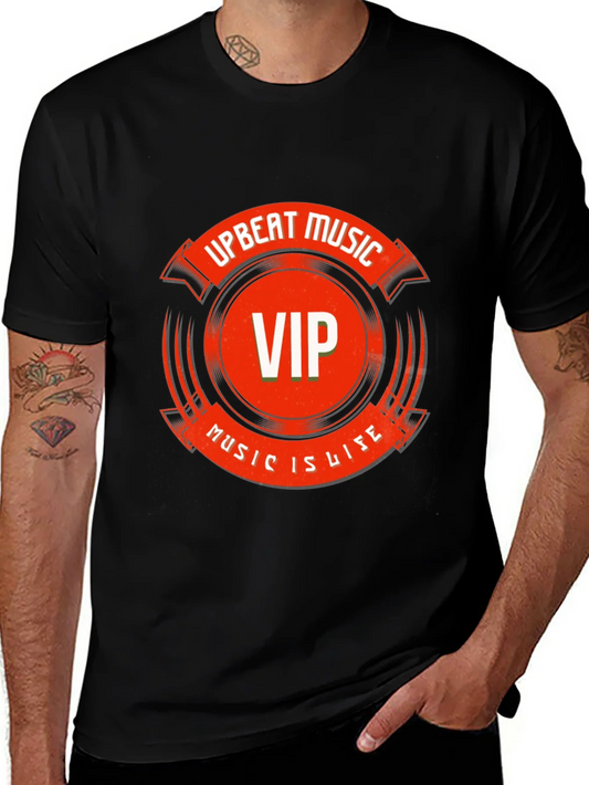 Upbeat Music VIP Black Graphic Tee