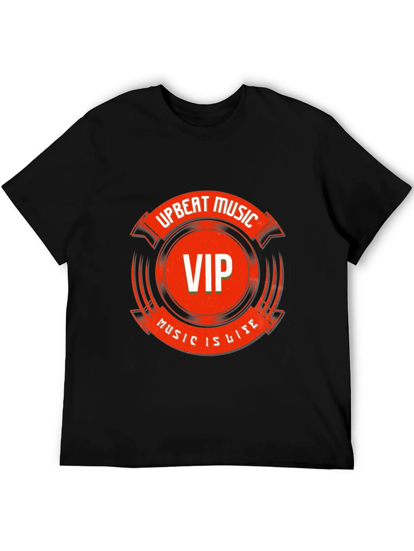 Upbeat Music VIP Black Graphic Tee