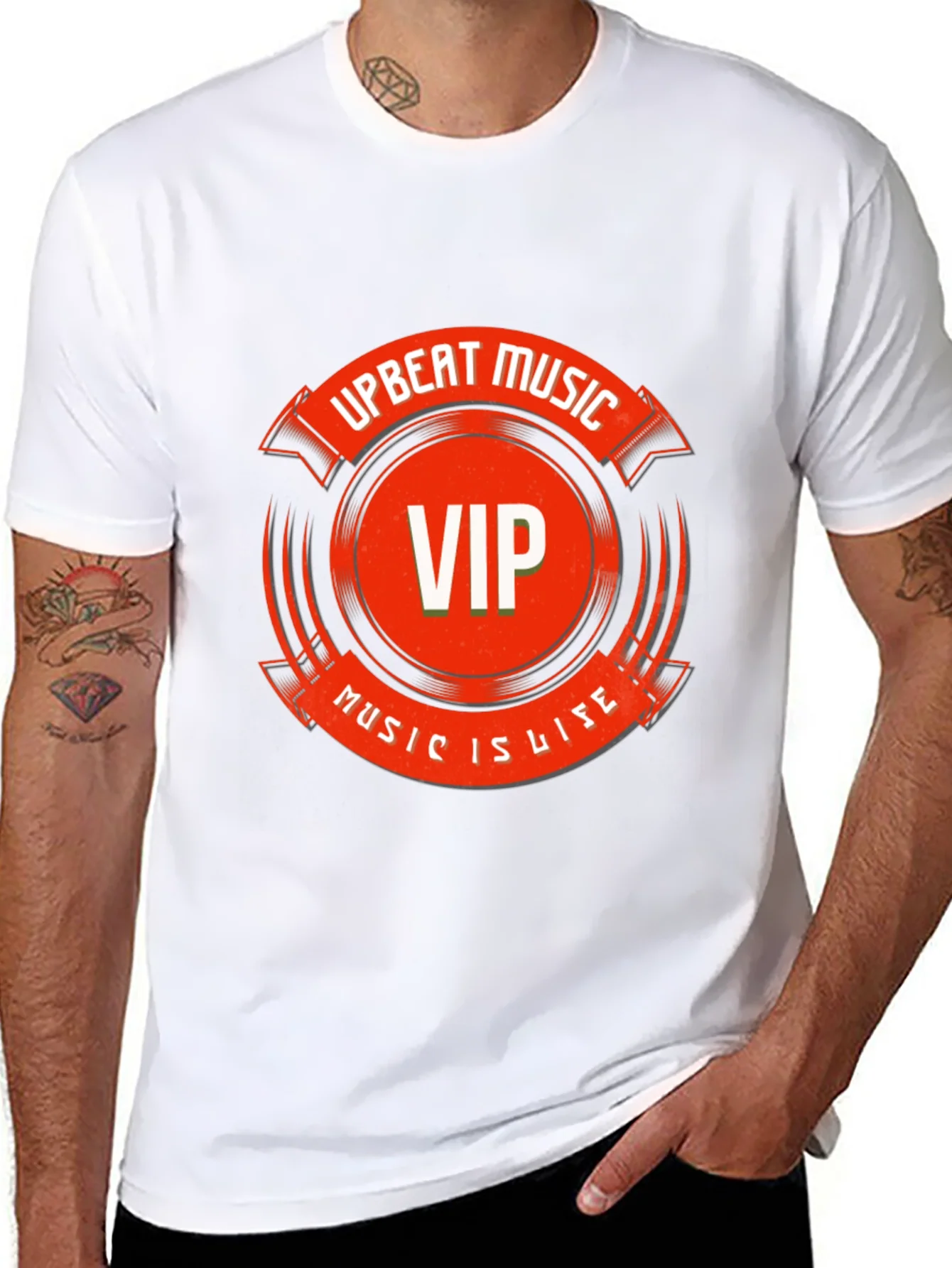 Upbeat Music VIP Black Graphic Tee