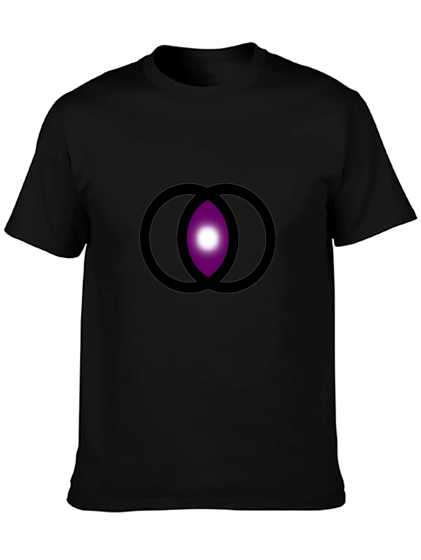 Abstract Eye Graphic Black T-Shirt
