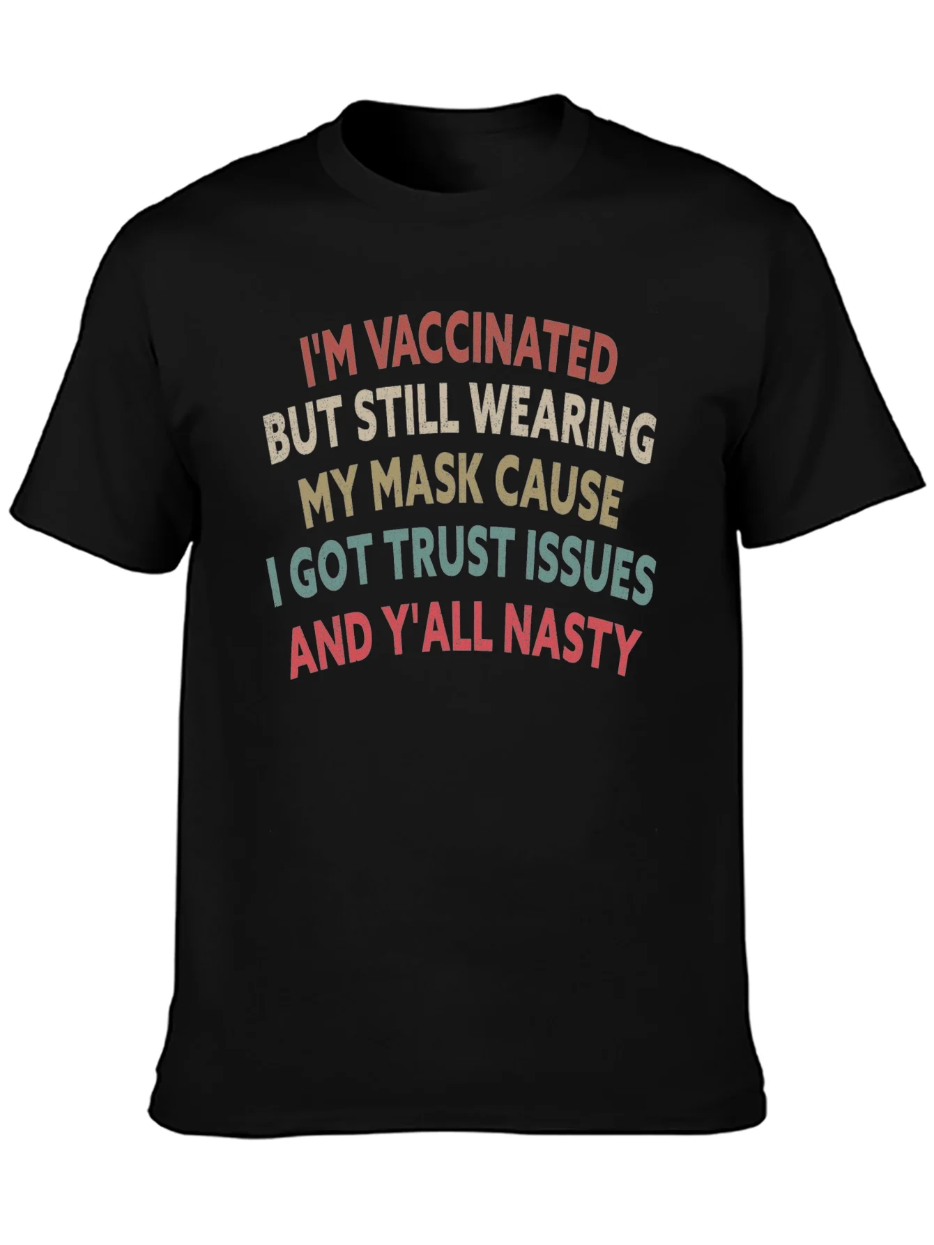 Vaccinated Mask Graphic T-Shirt