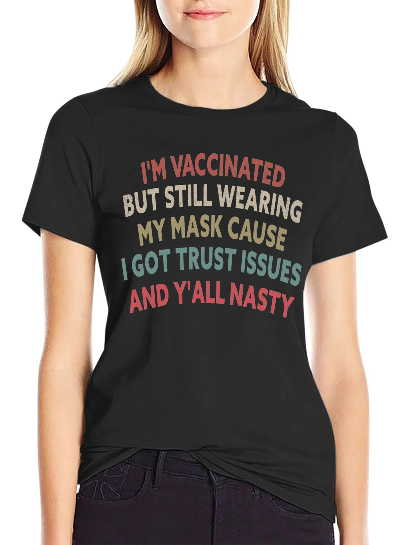 Vaccinated Mask Graphic T-Shirt