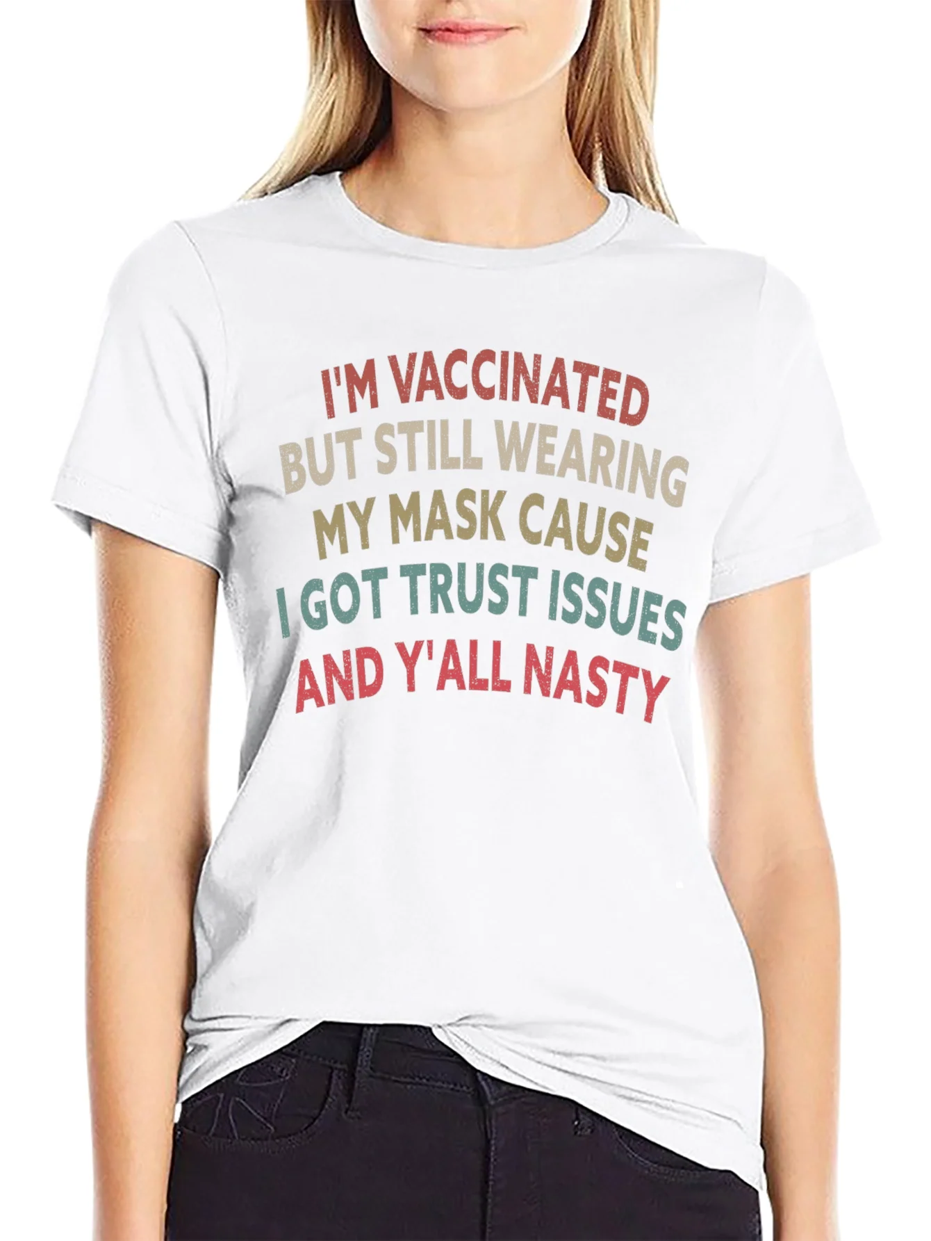 Vaccinated Mask Graphic T-Shirt