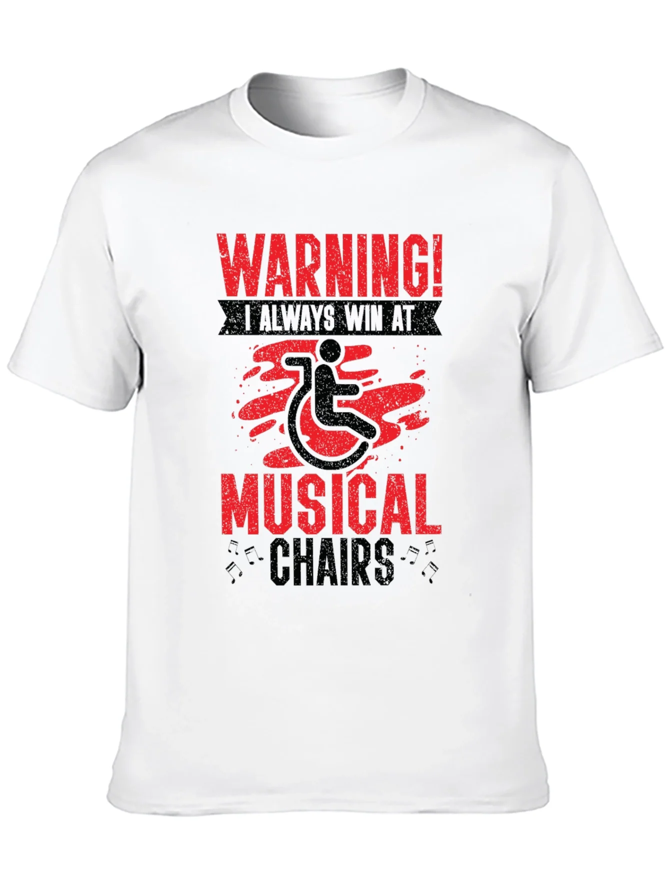 Warning Musical Chairs Wheelchair T-Shirt