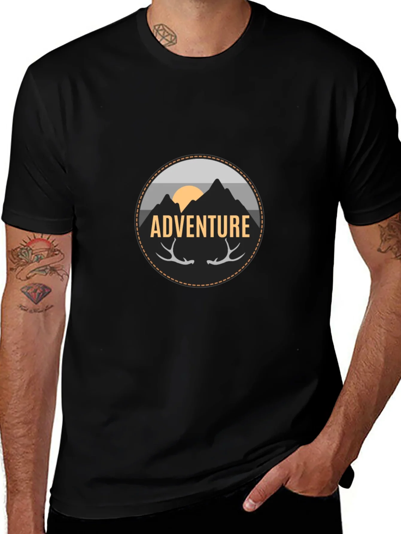 Adventure Graphic Tee - Mens Black T-Shirt