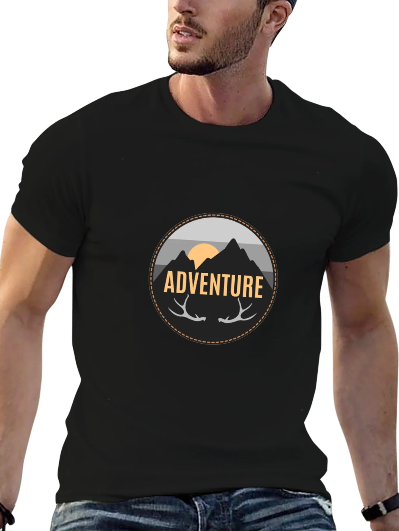 Adventure Graphic Tee - Mens Black T-Shirt