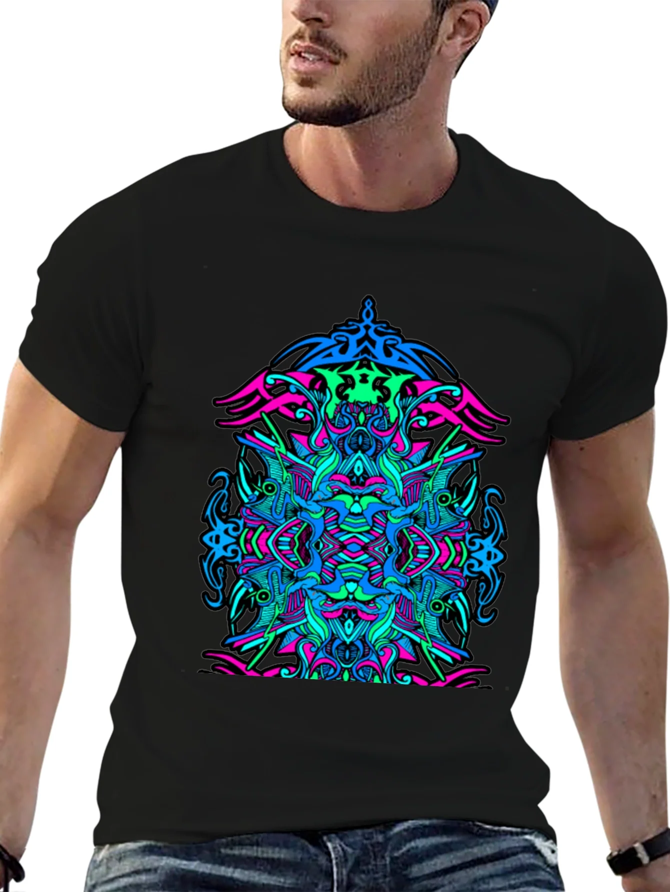 Vibrant Psychedelic Graphic T-Shirt