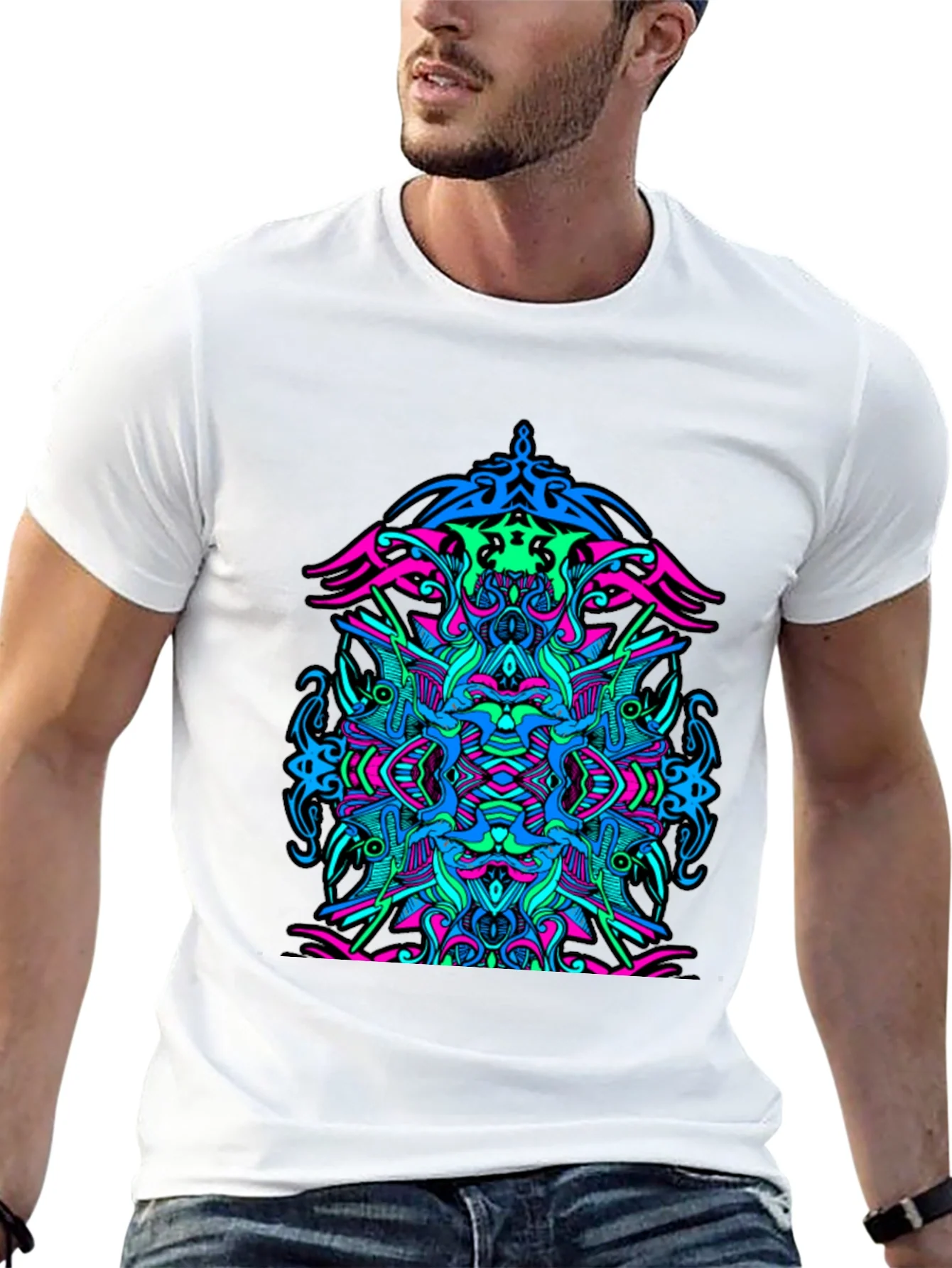 Vibrant Psychedelic Graphic T-Shirt